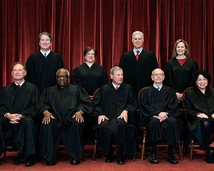 The current nine Supreme Court Justices