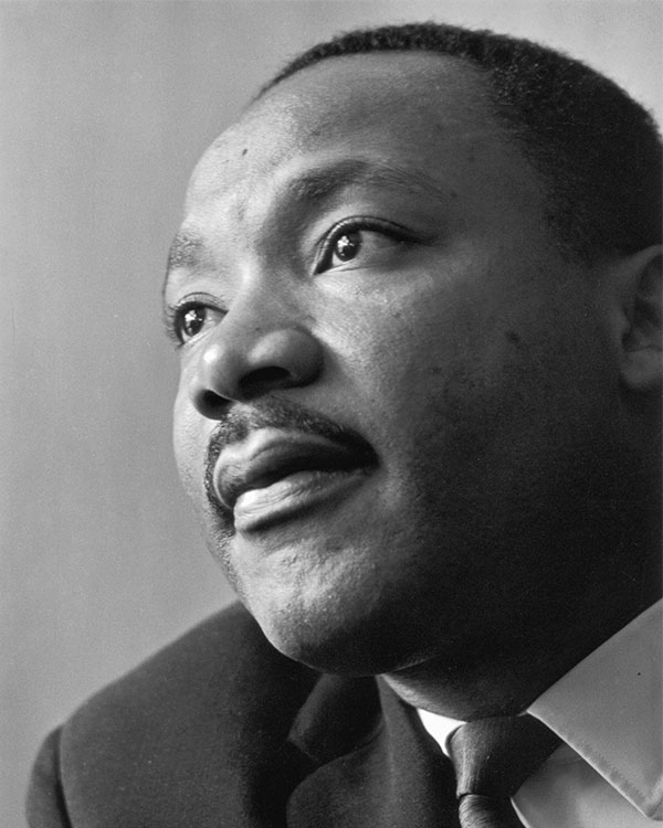 Black & white headshot of Martin Luther King Jr.