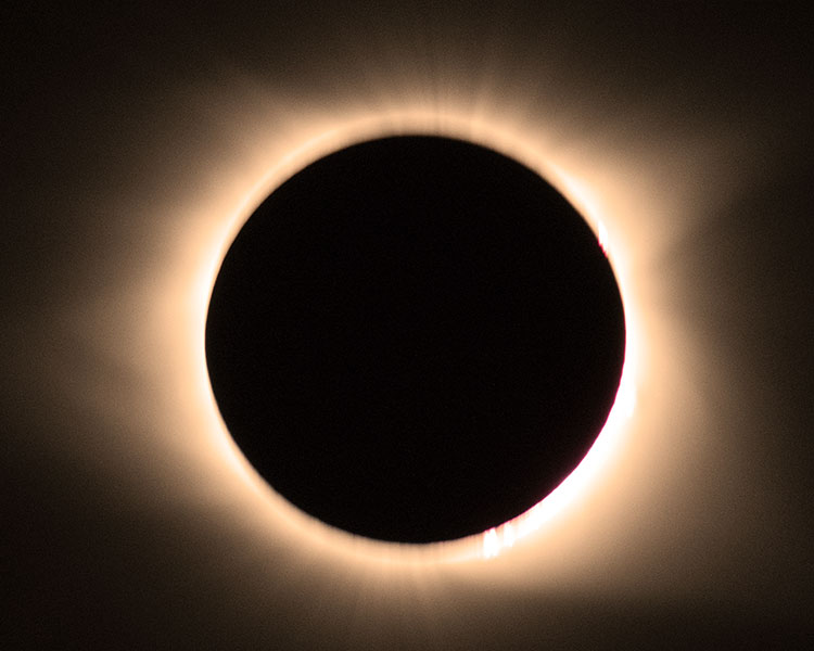 Image of the eclipse with moon in front of sun