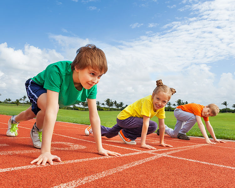 Image of kids racing on a track