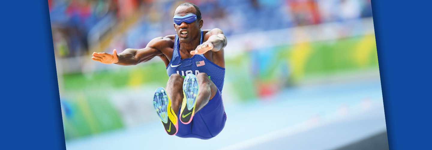 Photo of a blind Olympic athlete